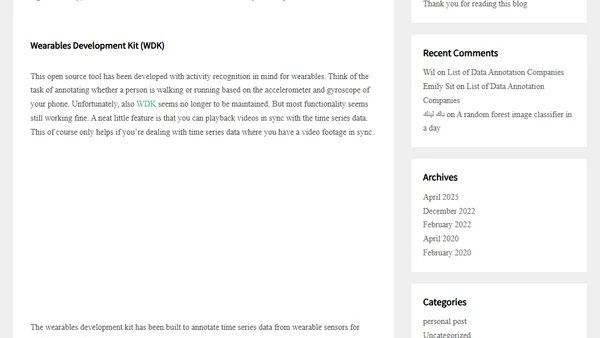 Time Series Annotation Tools