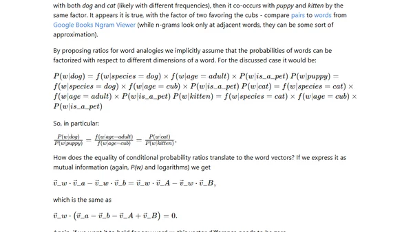 king - man + woman is queen; but why?