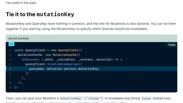 Automatic Query Invalidation after Mutations