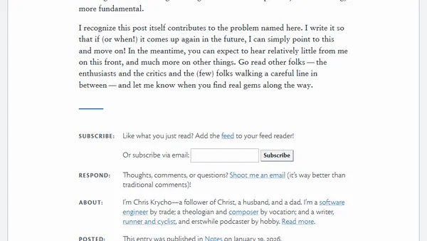 [notes] Thinking About Anything Besides the Big Thing Right Now