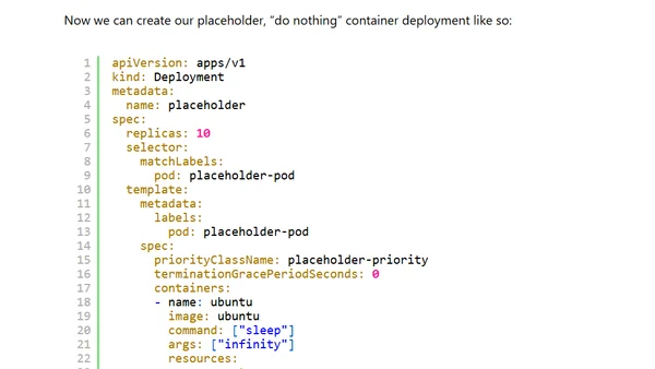 Provisioning spare capacity in GKE Autopilot with placeholder balloon pods