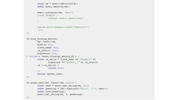 Embedding Wren in Hare