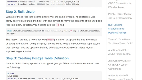 Bulk Loading Shapefiles Into Postgres/Postgis