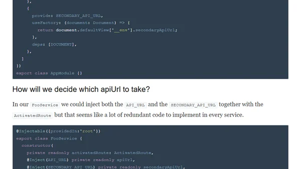 Conditional api urls in Angular with injection tokens