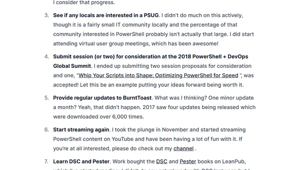 New Year's Resolutions - 2018