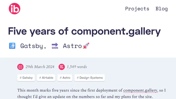 Five years of component.gallery