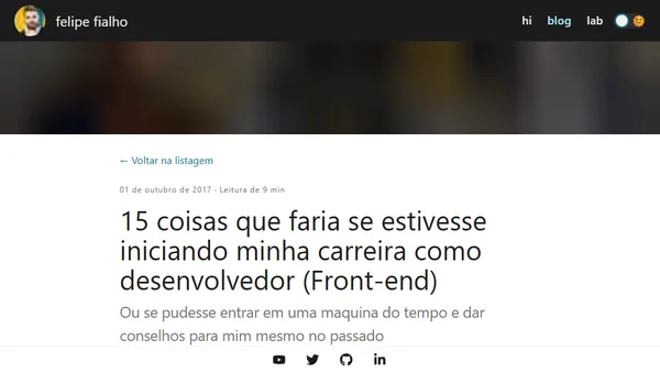 15 coisas que faria se estivesse iniciando minha carreira como desenvolvedor (Front-end)