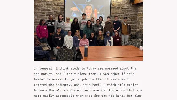 A career chat with students in the age of AI