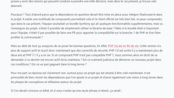 Choisissez bien les dépendances de vos projets