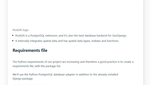Maps with Django⁽²⁾: GeoDjango, PostGIS & Leaflet