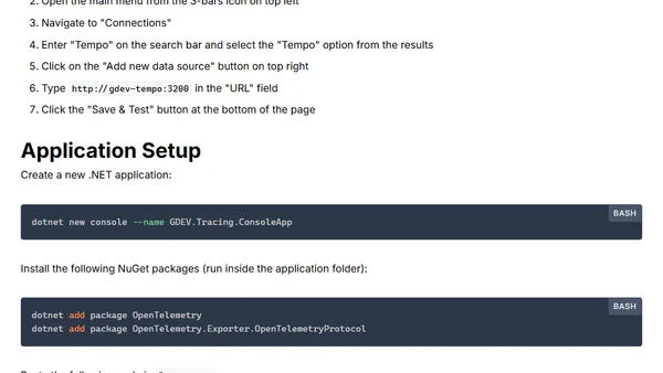 C#: Tracing with Grafana & Tempo