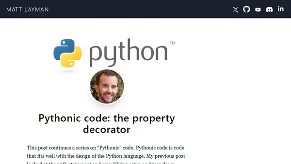 Pythonic code: the property decorator