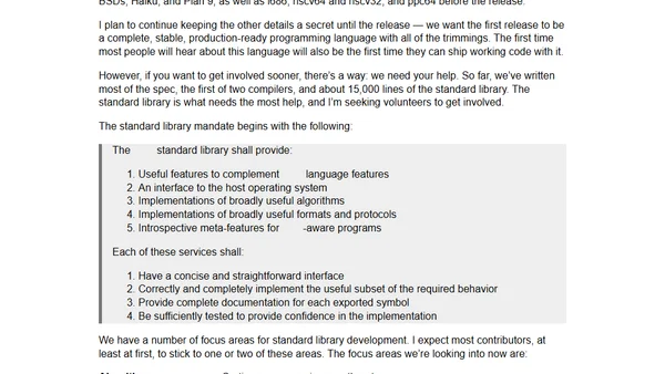 We are building a new systems programming language