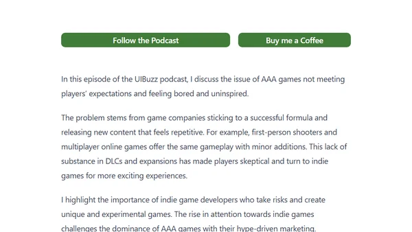 AAA Games are boring and uninspired