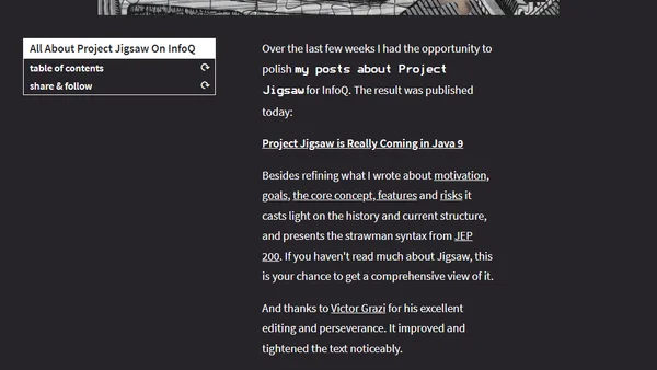 All About Project Jigsaw On InfoQ