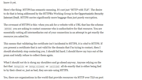 HTTPS Is Not Just TLS