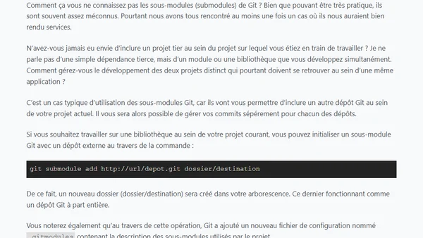 Les sous-modules Git