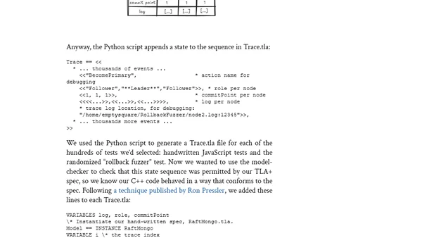 Conformance Checking at MongoDB: Testing That Our Code Matches Our TLA+ Specs