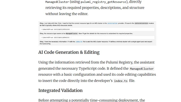 AI-Assisted Infrastructure as Code with Pulumi's Model Context Protocol Server
