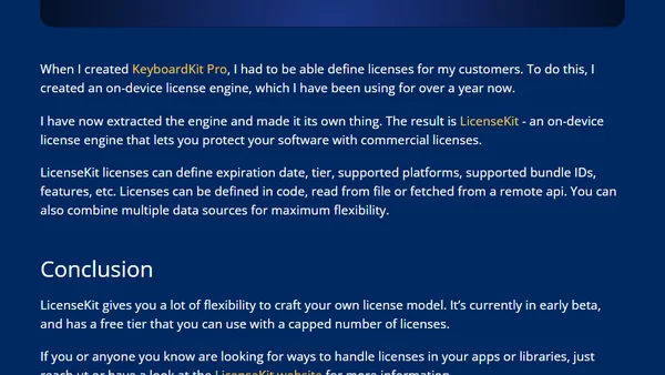 Introducing LicenseKit