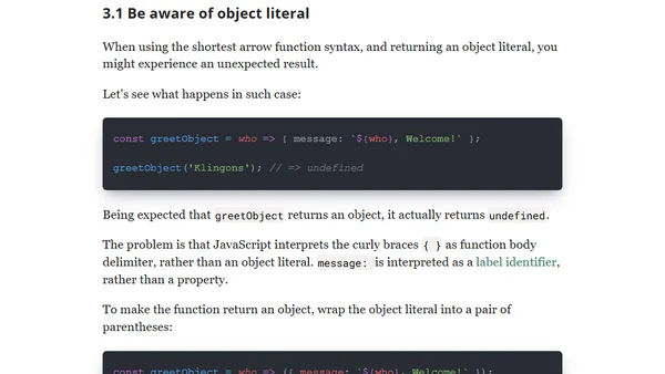 Arrow Functions Shortening Recipes in JavaScript