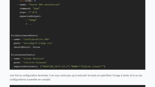 Testez vos images Docker