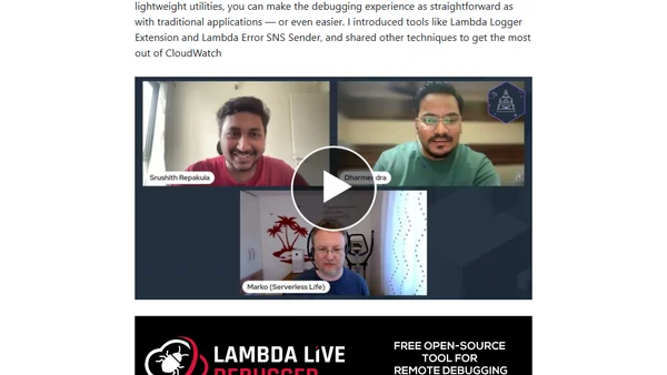 Lambda Live Debugger and Other Tips and Tricks for Debugging Serverless Applications