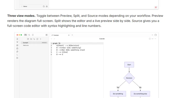 Mermaid View: first-class Mermaid support for Obsidian