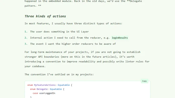 TCA Action Boundaries