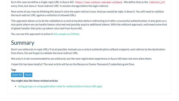 Avoiding wildcard reply URLs with MSAL.js