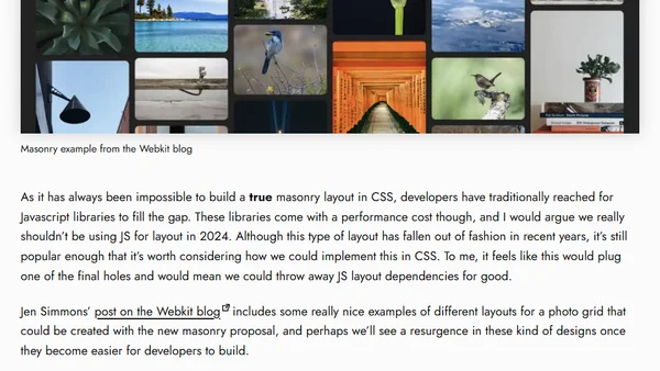 CSS Masonry Layout Syntax