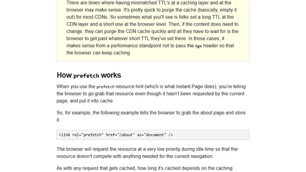 Prefetching? At This Age?