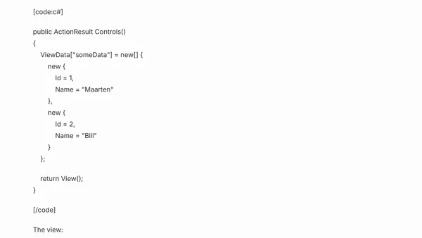 Back to the future! Exploring ASP.NET MVC Futures