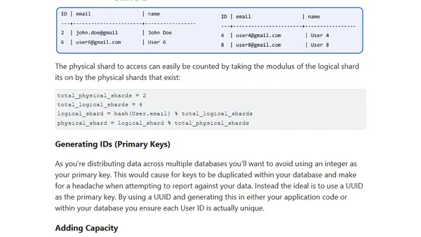 Sharding your database
