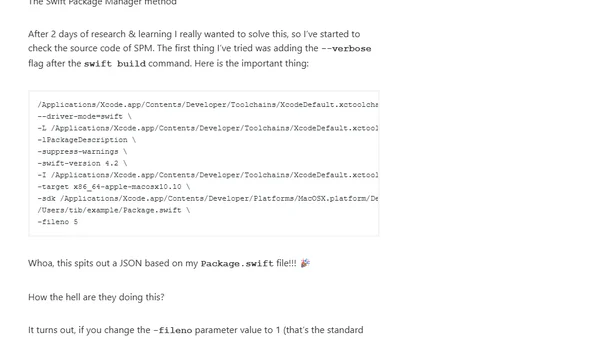 All about the Swift Package Manager and the Swift toolchain