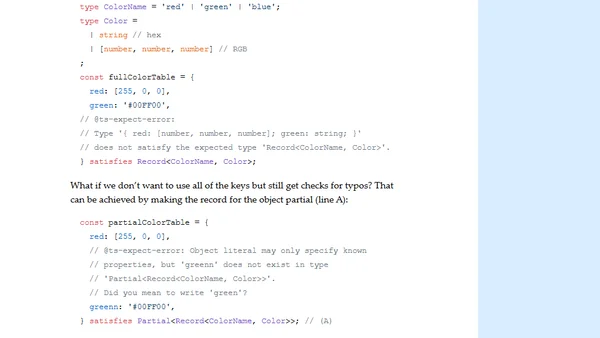 TypeScript: the <code>satisfies</code> operator