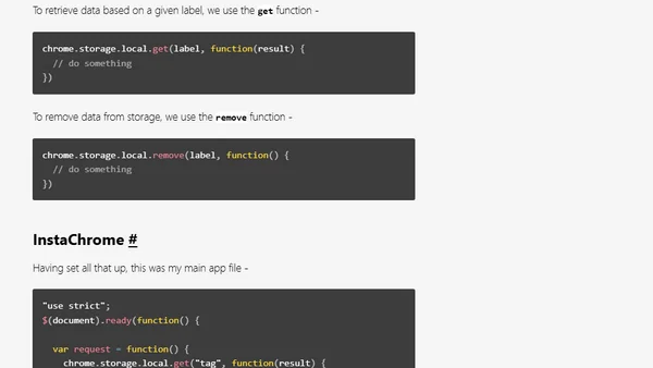 InstaChrome - A Google Chrome New Tab Extension