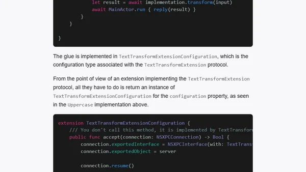 Creating custom extension points for Mac apps with ExtensionKit