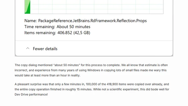 Test-Driving Windows 11 Dev Drive for .NET