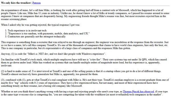 We only hire the trendiest