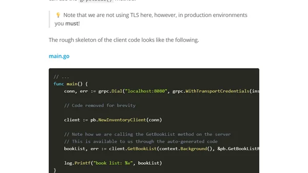 Building a gRPC Client in Go