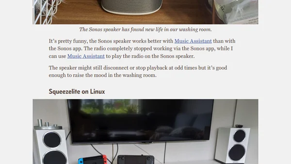 Ditching Sonos for Music Assistant