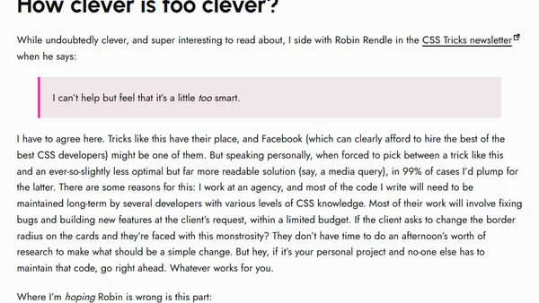 Evaluating Clever CSS Solutions