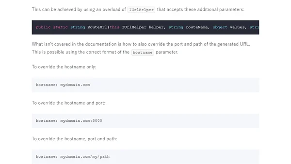 Customising URL generation in ASP.NET Core MVC