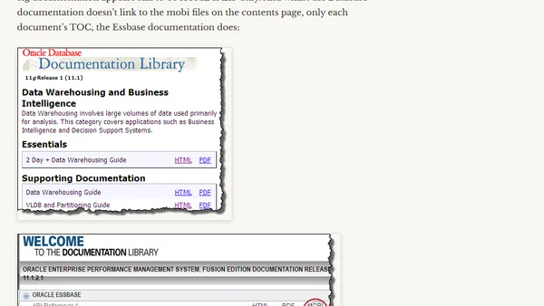 Oracle documentation - available on Kindle and iPad