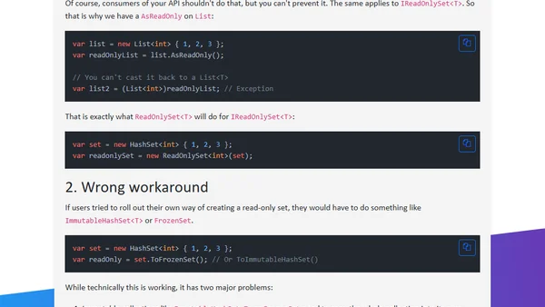 ReadOnlySet<T> in .NET 9