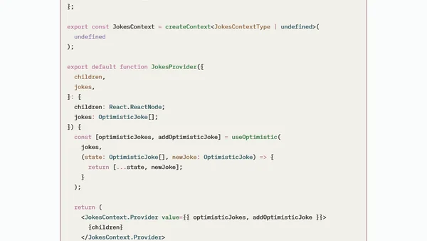 Utilizing useOptimistic() Across the Component Tree in Next.js