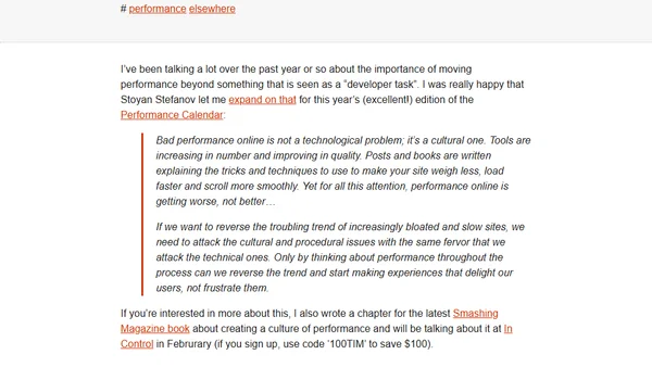 Holistic Performance