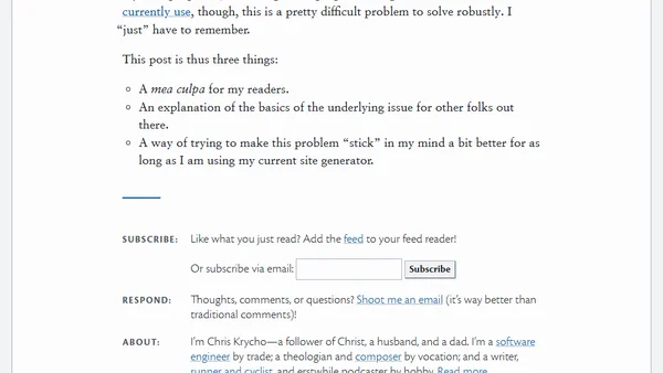 [notes] A Feed ‘Bug’ I Keep Tripping Over