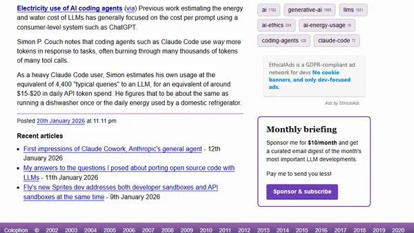 Electricity use of AI coding agents